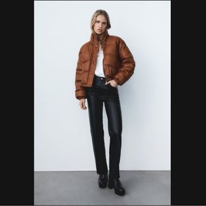 Zara Full Length Faux The 90s Leather Pant